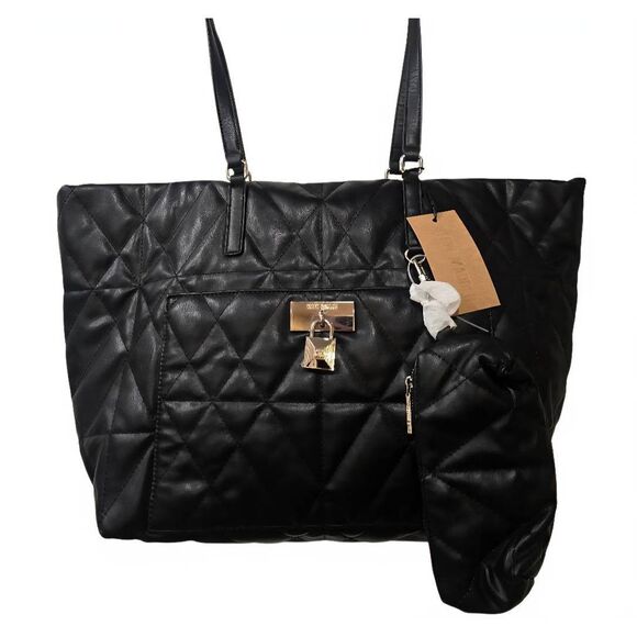 Steve Madden BLina Quilted Tote Bag w/Detachable Pouch - Picture 2 of 9